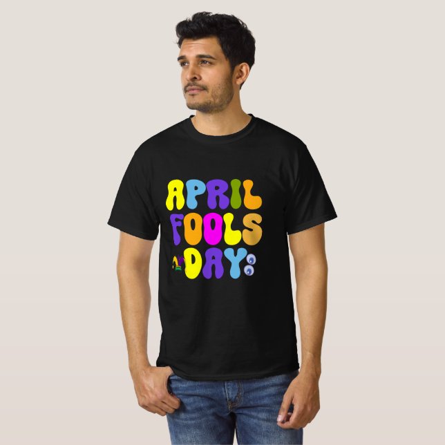 Camiseta Engraçado Brincadeira do Dia da Bobagem para Crian (Frente Completa)