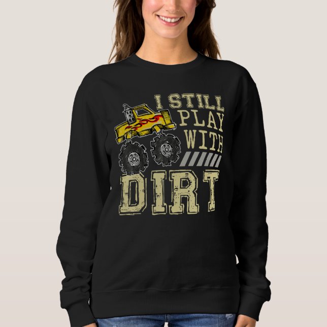 Camiseta Engraçado Brincar Com Trator De Sujeira, Fazendas, (Frente)