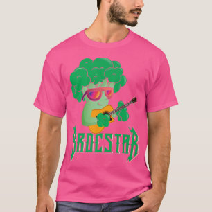 Camiseta Engraçado Brocstar Guitar Broccoli