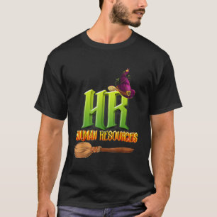 Camiseta Engraçado Bruxa dos Recursos Humanos Pumpkin Hallo