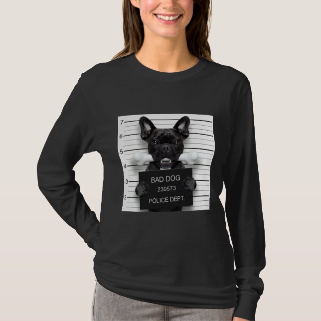 Camiseta Engraçado Bulldog Francês (Frente)