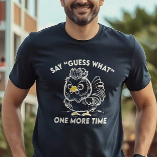 Camiseta Engraçado Bumbum De Frango Irritado Com Humor De A