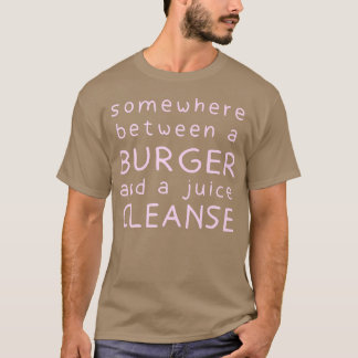 Camiseta Engraçado Burger e um Suco Limpa Hamburger Foodie