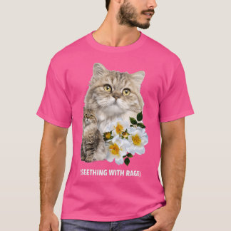 Camiseta Engraçado Busca de Gatos com Gatinho Sarcástico