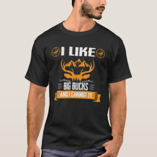 Camiseta Engraçado Caçador De Veados Eu Gosto De Grandes