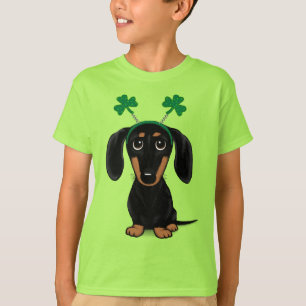 Camiseta Engraçado Cachorrinho do Dia de São Patrício Shamr