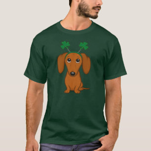 Camiseta Engraçado Cachorrinho do Dia de São Patrício Shamr
