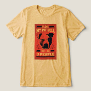 Camiseta Engraçado Cachorro Amor - Pitbull Primeiro