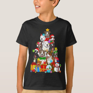 Camiseta Engraçado Cachorro Cachorro Noturno Luzes Cachorro