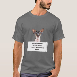 Camiseta Engraçado Cachorro Chihuahua W Óculos