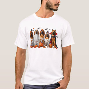 Camiseta Engraçado Cachorro de Halloween