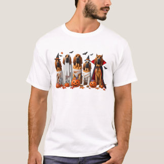Camiseta Engraçado Cachorro de Halloween