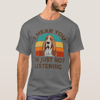 Camiseta Engraçado Cachorro do Bico Eu ouvi você Eu simples