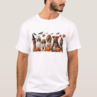 Camiseta Engraçado Cachorro Espanhol de Halloween