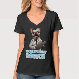 Camiseta Engraçado Cachorro Francês Ama Cachorro Mamãe Mund