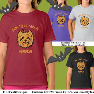 Camiseta Engraçado Cachorro Halloween Pumpkin Personalizado