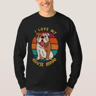 Camiseta Engraçado Cachorro Inglês - I-Love My