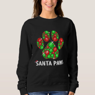 Camiseta Engraçado Cachorro Papais noeis de Natal Paws Xmas