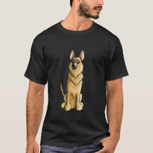 Camiseta Engraçado cachorro pastor alemão I desenho animado