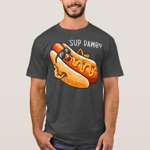 Camiseta Engraçado Cachorro Quente Dizendo Sup Dawg Hotdog