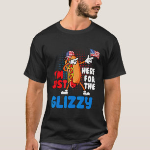 Camiseta Engraçado Cachorro Quente Estou aqui apenas para o