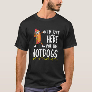 Camiseta Engraçado Cachorro Quente, estou aqui para os Cach