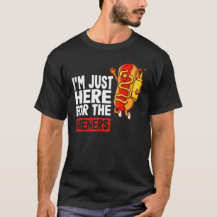 Camiseta Engraçado Cachorro Quente Estou aqui só para a sal