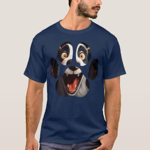 Camiseta Engraçado Cachorro Rosto