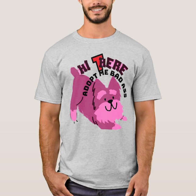 Camiseta Engraçado Cachorro Unisex (Frente)