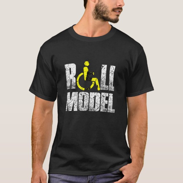 Camiseta Engraçado Cadeira de Rodas Deficiência Humor Defic (Frente)