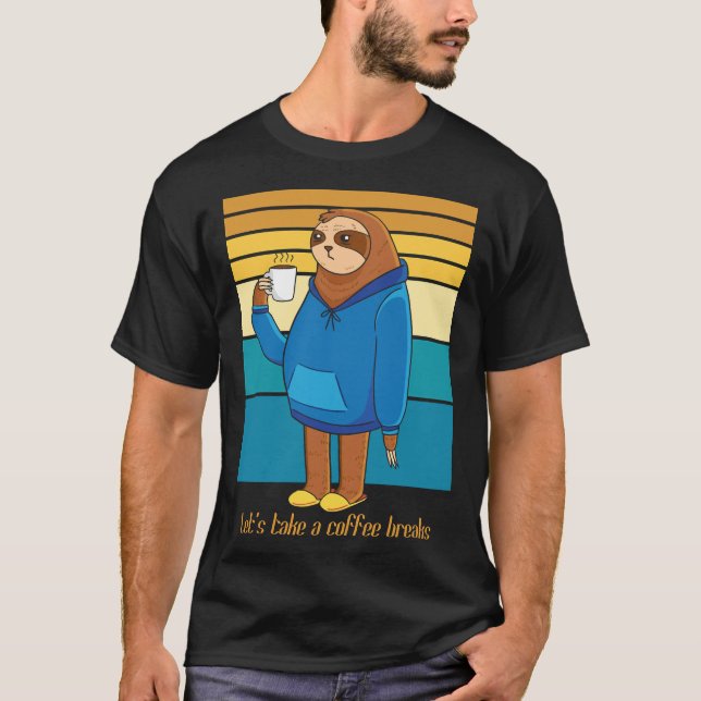 Camiseta Engraçado Café Bebê Café Quebras (Frente)
