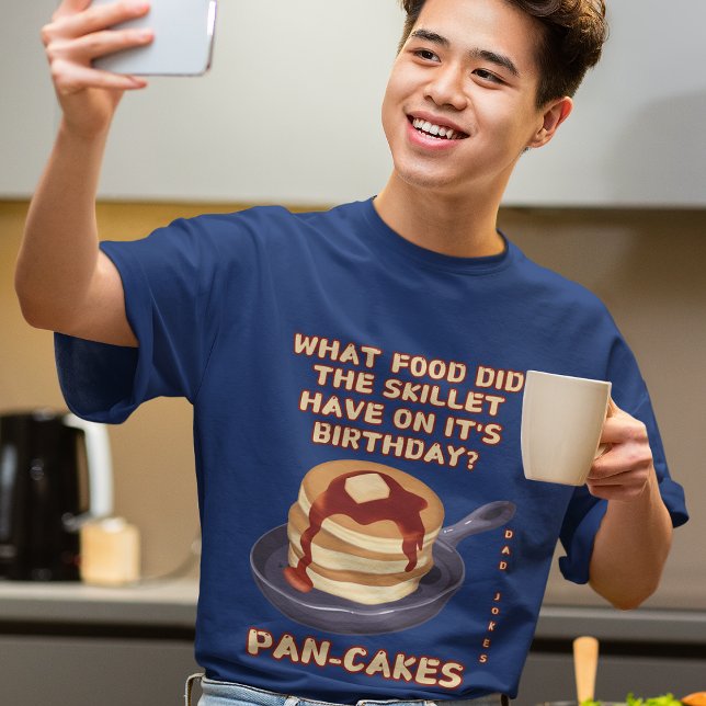 Camiseta Engraçado Café da Manhã Pancakes Piada Pai Comédia (Criador carregado)