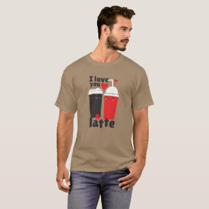 Camiseta Engraçado Café Lover Te Ama Os Gráficos Kawaii