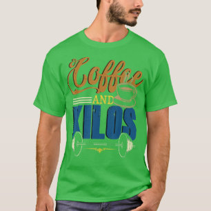 Camiseta Engraçado Caffeine Weising Workout Ofertas de Café