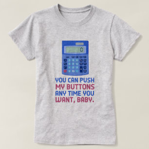 Camiseta Engraçado Calculadora De Nerd De Matemática Empurr