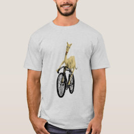Camiseta Engraçado Camel andando de bicicleta escura, para 