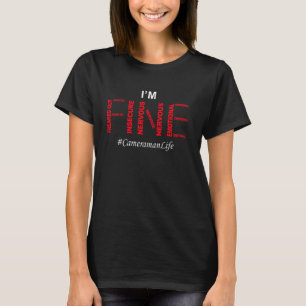 Camiseta Engraçado Cameraman. Sou boa Piada Humor dizendo H