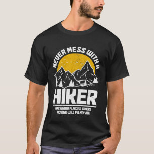 Camiseta Engraçado Caminhar Nunca Mete Com Uma Montagem Vin