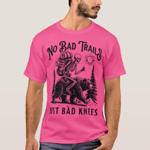 Camiseta Engraçado Caminho Acampando Lá Fora Sem Traços Rui