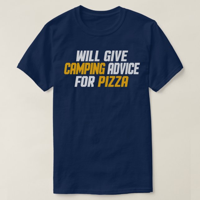 Camiseta Engraçado, Camper, Dará Conselhos De Acampamento P (Frente do Design)