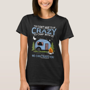 Camiseta Engraçado Camping Lover Crazy Camping Piada Idea D