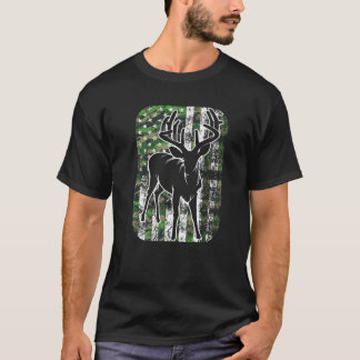 Camiseta Engraçado Camuflagem Americana Deer Hunting Presen
