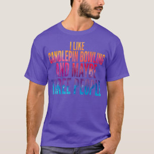 Camiseta Engraçado Candlepin Boliche d'água Cotação T
