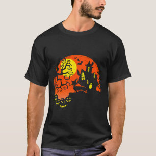 Camiseta Engraçado Cão Dachshund Amante Festa de Halloween