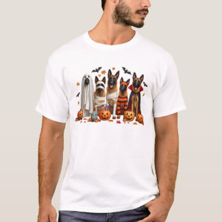 Camiseta Engraçado Cão Malinois do Halloween Belga