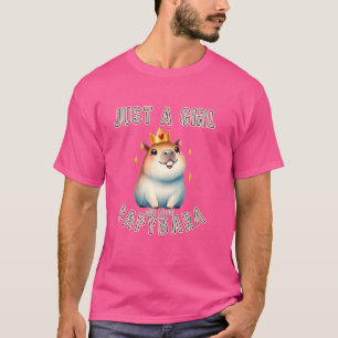 Camiseta Engraçado Capybara, apenas uma garota que ama Anim