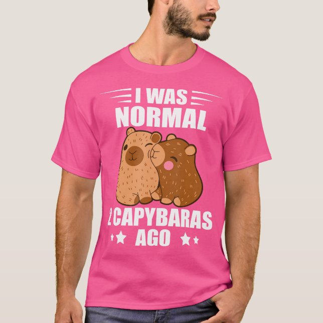 Camiseta Engraçado Capybara Eu Era Rodrinho Normal, Capybar (Frente)