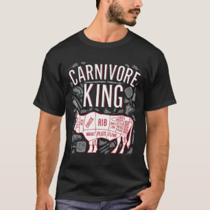 Camiseta Engraçado Carnívoro Rei De Carne Presente Para Pai