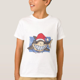 Camiseta Engraçado Cartografia de Natal SHARK Crianças Garo