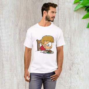 Camiseta Engraçado Cartoon Boy animado para Janta